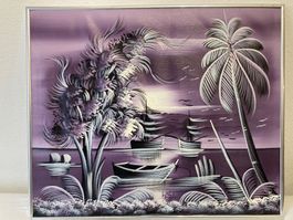 Bild Palmen violett 51 x 61