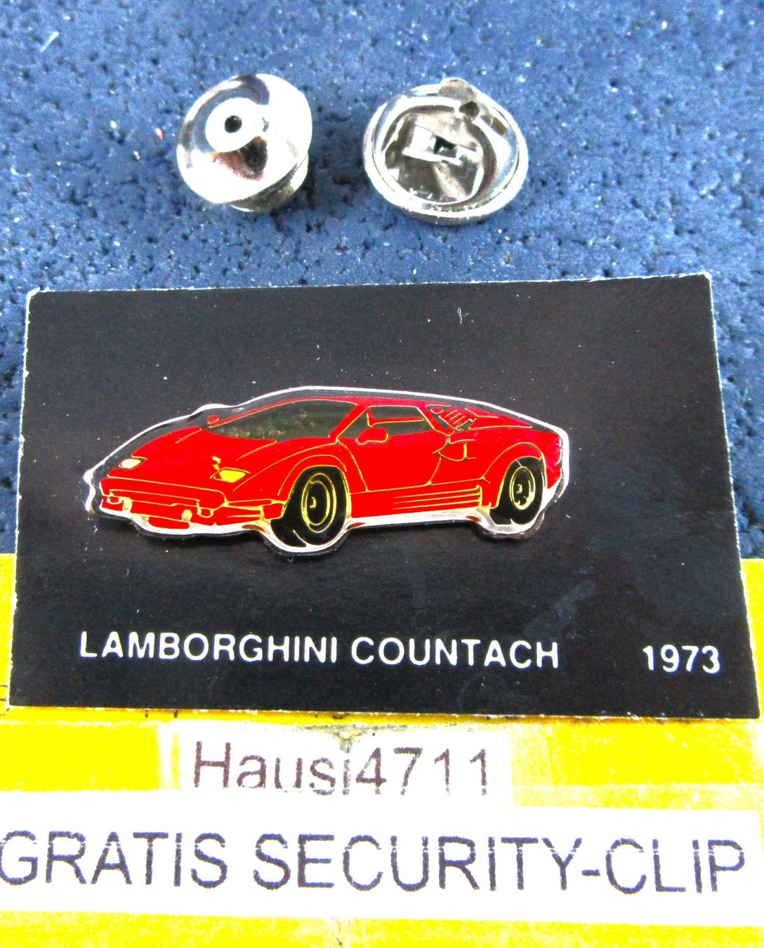 Placchette & Badge: LAMBORGHINI COUNTACH 1973 AUTO PIN GLASIERT MIT SECURITY-CLI – Usato da Ettingen venduto da Hausi4711