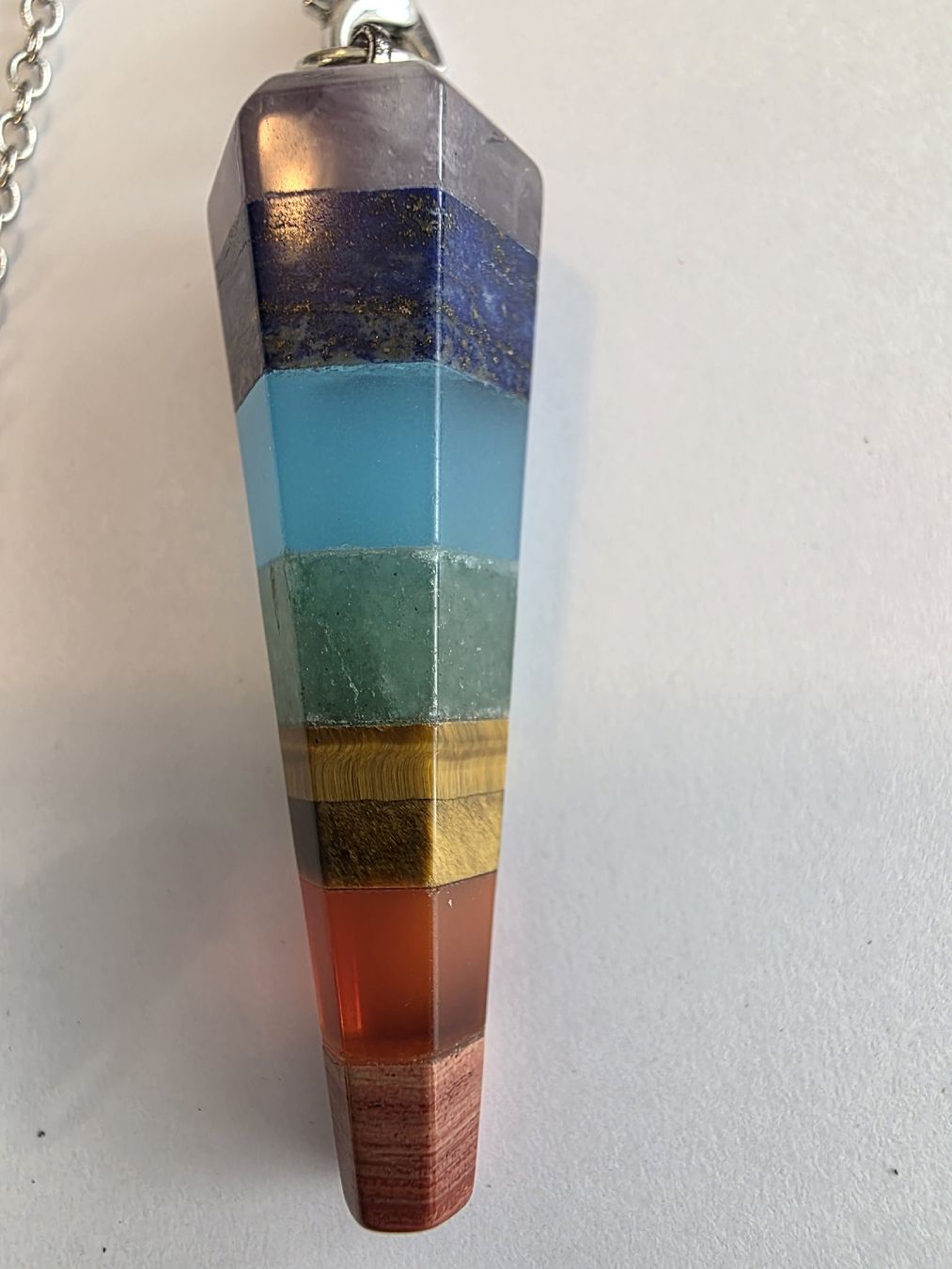 Minerali & Pietre curative: Chakra Stein Pendel 4cm.x1,5cm. – Nuovo e nell'imballaggio originale da Menziken venduto da Mirager 3