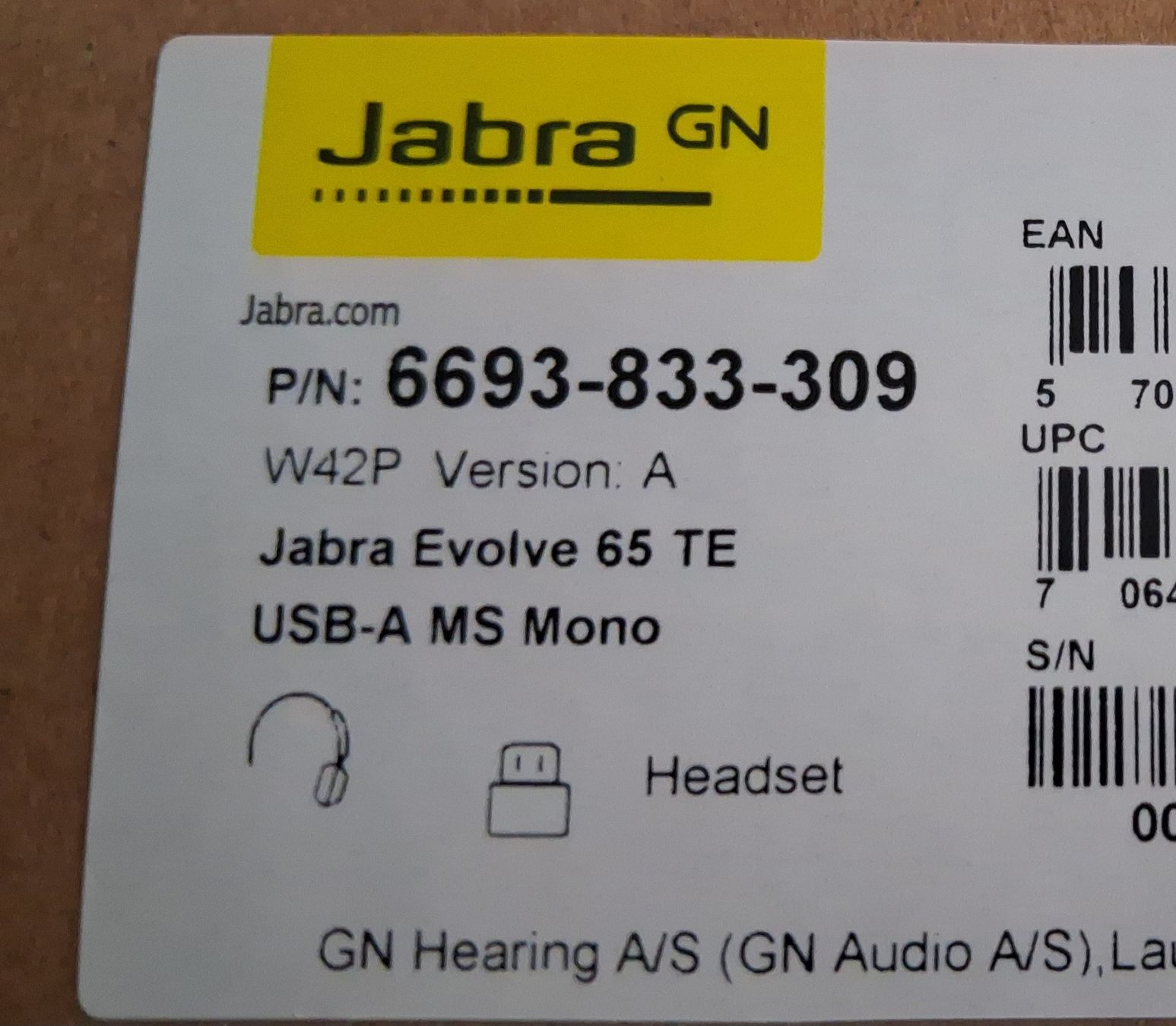Jabra Cuffie: Jabra Evolve 65 TE MS Mono, USB-A NEU – Nuovo (secondo la descrizione) da Näfels venduto da System12 2