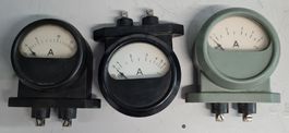 3 Ampermeter in Metal Gehäuse