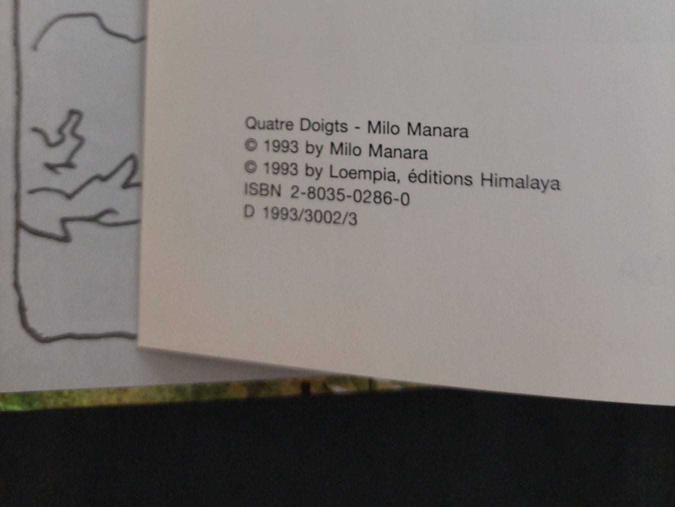 Fumetti: Manara / Quatre Doigts Ed. 1993 TBE – Usato da Genève venduto da Blu_BD 3