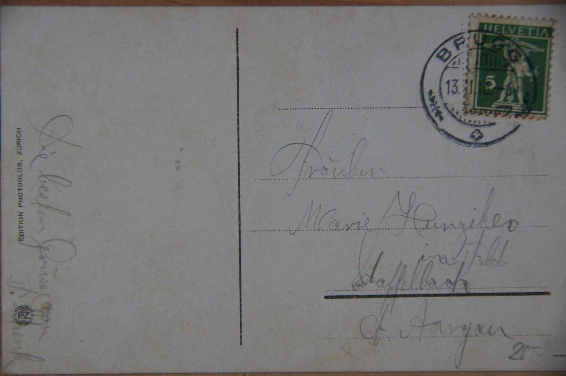 Cartoline postali: Ansichtskarte Litho Brugg 1916 – Usato da Brugg AG venduto da He5200 1