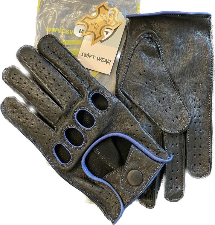 Gants Demi-doigts En Cuir Véritable Pour Conduite - Neufs Avec étiquettes, Souples Et Confortables