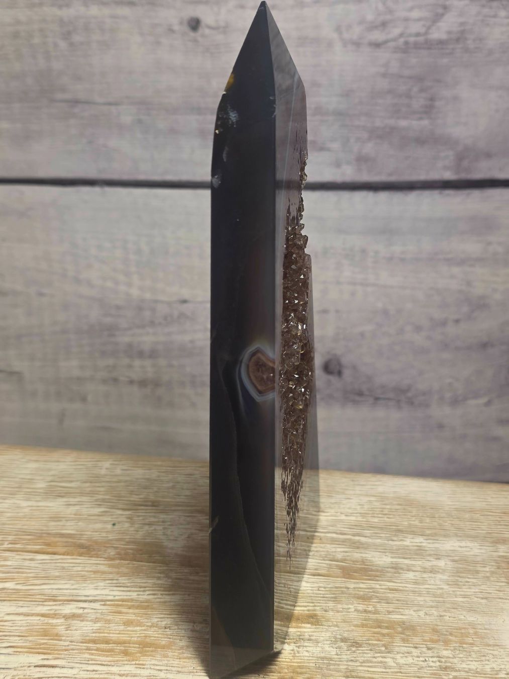 Minerali & Pietre curative: Amethyst-Achat Obelisk 370g – Nuovo e nell'imballaggio originale da Matzingen venduto da Shay_Crystalz 2