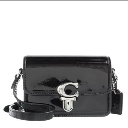 COACH Patent Leather Studio 12 Black