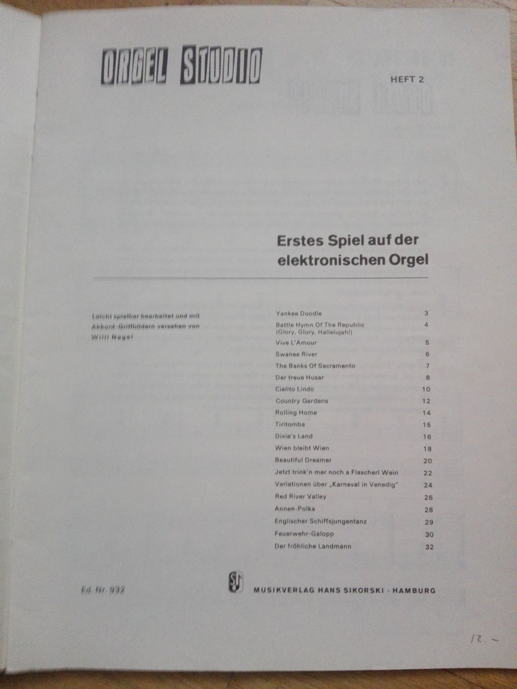 Livres: Orgel Studio - Erstes Spiel auf der Orgel (Heft 1 + 2) ©1972 – D'occasion à St.Gallen par elk2022 7