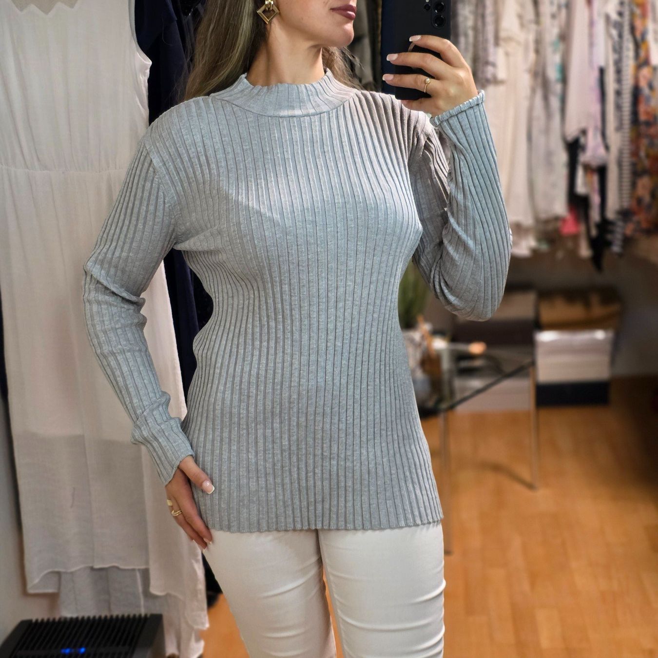Maglioni & Felpe: Blue Motion Pullover Grau Rippstrick XL – weich & elastisch – Usato da Wald ZH venduto da CapLux 3
