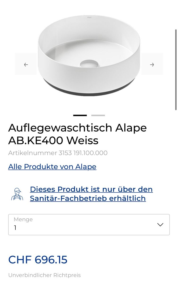 Alterna Installations & Meubles: Badmöbel Alterna Donna mit Aufsatz Waschbecken – Neuf (Voir description) à Romanshorn par Deniz_Lee20 2