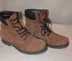 braune Schnürboots Stiefel Gr. 37 (38)