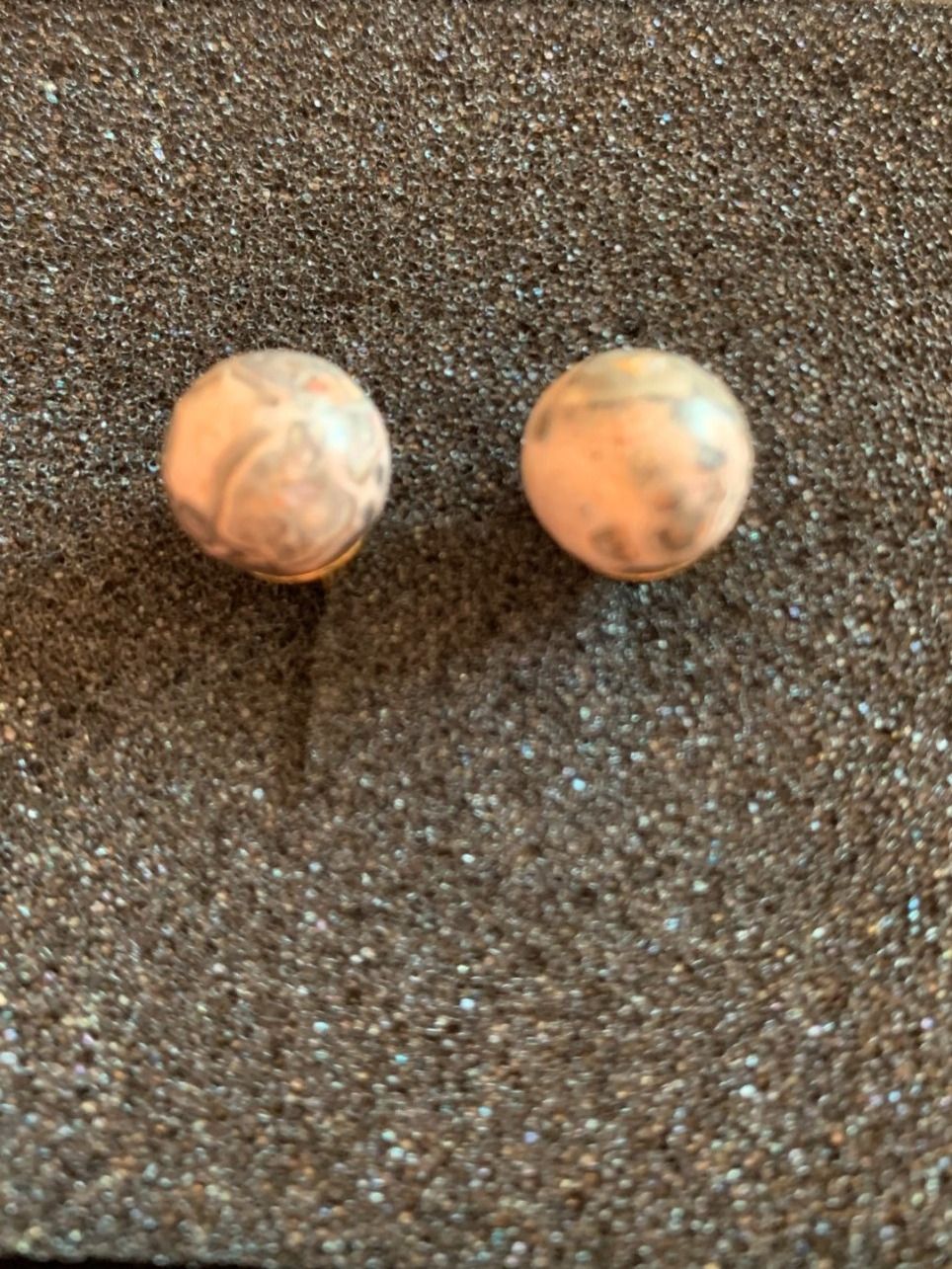 Orecchini pendenti & Orecchini a lobo: Ohrstecker Jaspis, Braun/Rosa, 11mm – Nuovo (secondo la descrizione) da Worb venduto da farben20zauber 1