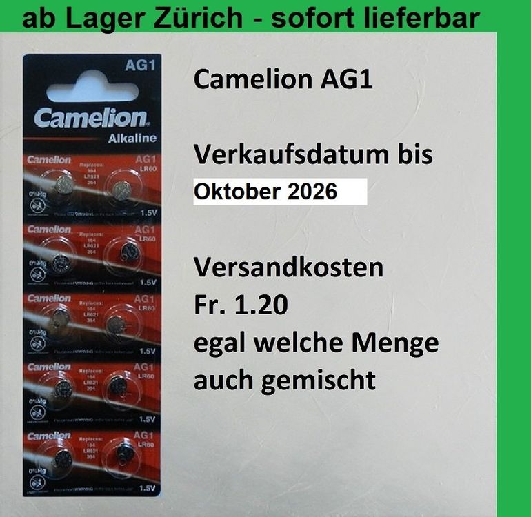 10 Knopfzellen 1 5V Camelion AG1 Kaufen Auf Ricardo