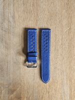 Leder Uhrenarmband Blau 20mm