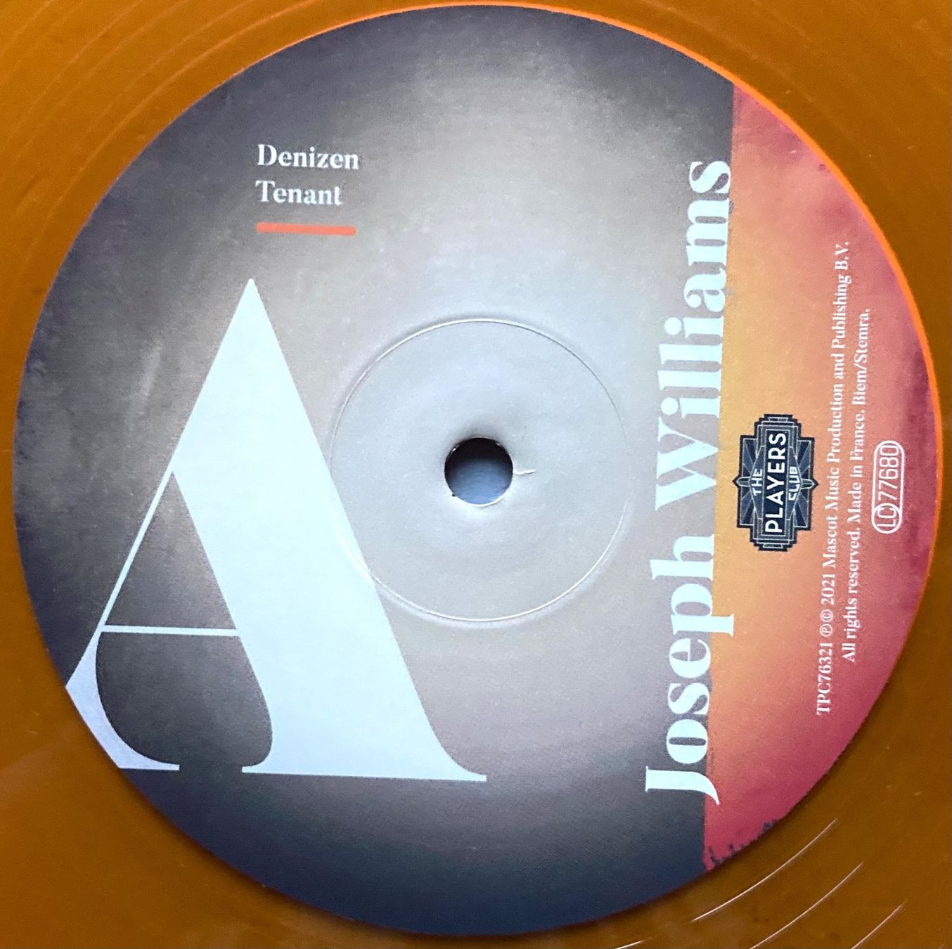 Vinyles: JOSEPH WILLIAMS - DENIZEN TENANT – D'occasion à Poliez-Pittet par Newtown-Records 5