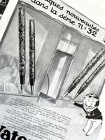 Waterman Fülhalter - 3 alte Werbungen / Publicités 1931/34
