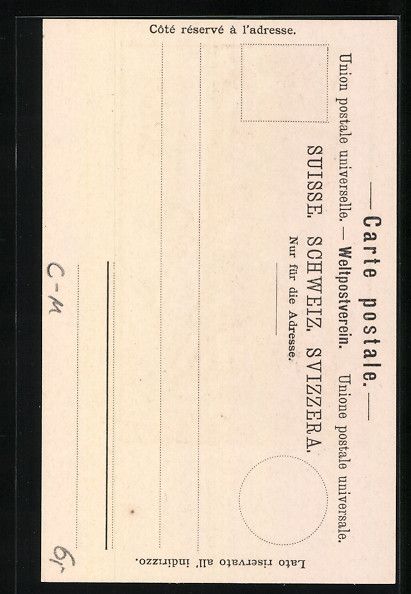 Cartoline postali: Litho Kanton Genf, Schweizer Soldat mit  – Usato da Berlin venduto da bartko-reher 1