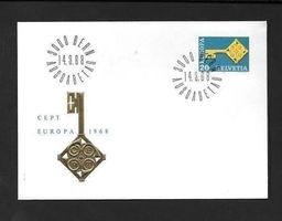 Werbemarke FDC 456 Europamarke ET Bern 14.3.1968