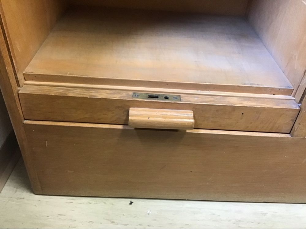 Bümö Homy Aktenschrank 85cm Weiß-Eiche - Büroschrank Mit Regal Kombination