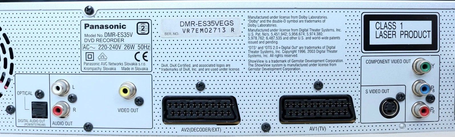 Panasonic Enregistreurs: Panasonic DMR-ES35V – D'occasion à Broc par SOS-Tele 2
