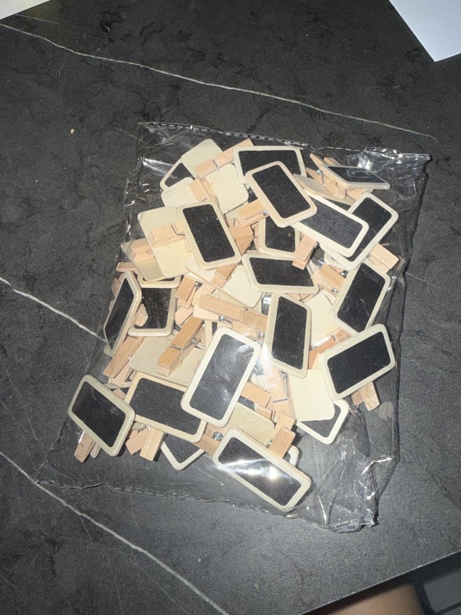 Tutte le decorazioni: 50stk. Holztafelnklammern – Nuovo e nell'imballaggio originale da Holziken venduto da Nadine.Zimmermann
