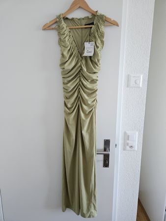 Zara Kleid, Grösse S, Khaki-Grün, Neu mit Etikett!