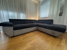Ecksofa mit Bettfunktion und Stauraum