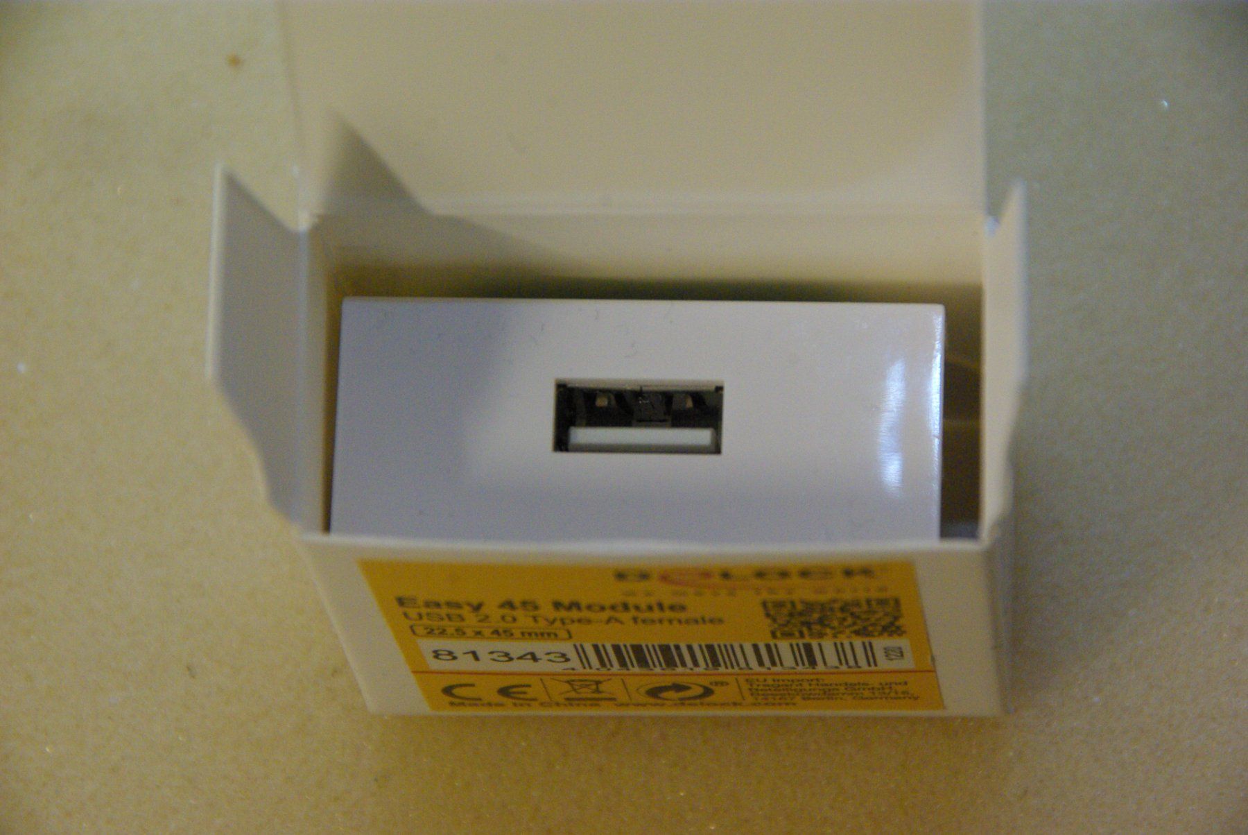Stecker: DELOCK Easy 45 Module, USB, weiss – Neu und originalverpackt aus Herisau von Cevianer1844 1