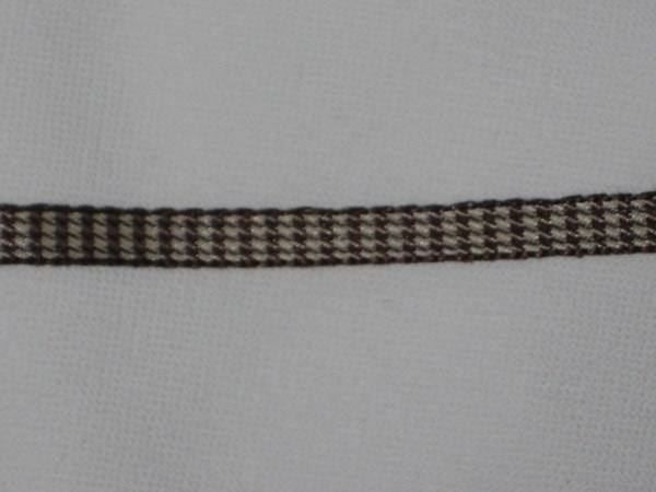 Nastri decorativi: Karoband Polyester braun/ecru 6mm breit – Nuovo e nell'imballaggio originale da Füllinsdorf venduto da Schlupp 1