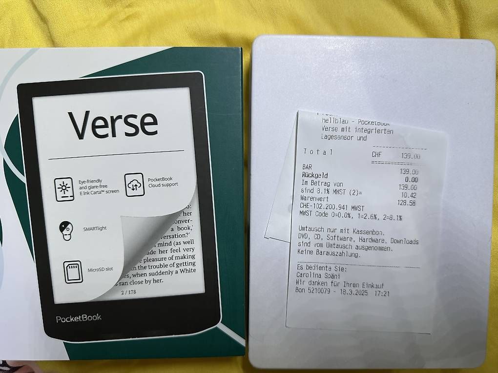 Tablet PC: E Reader Pocket Book Verse NEU – Nuovo e nell'imballaggio originale da Schwyz venduto da Special-works.ch 1