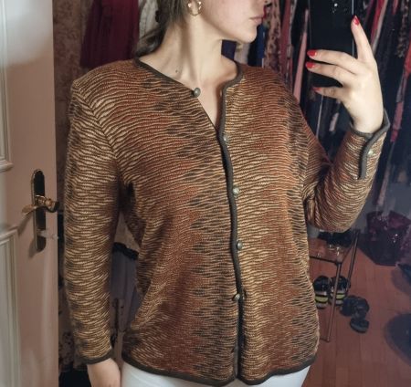 Schicke Strickjacke Braun Gr. 40/42 Vintage 🍂