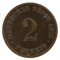 Deutschland Kaiserreich 2 Pfennig 1875 C