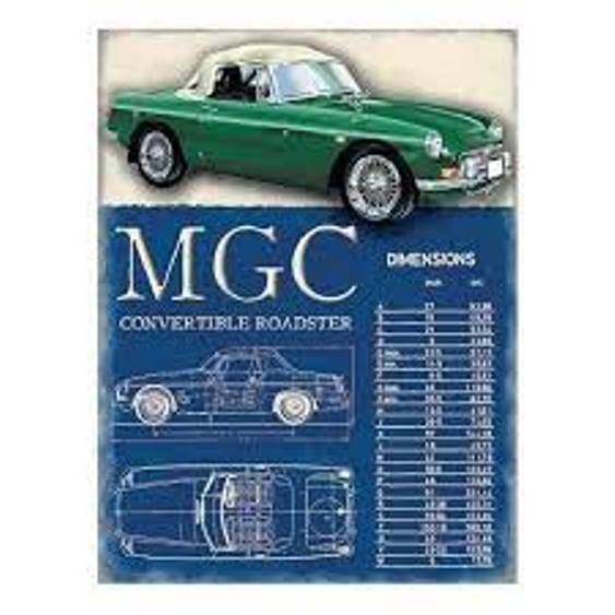 MG Insegne: Blechschild-MGC COVERTIBLE ROADSTER - 30 X 40 CM – Nuovo e nell'imballaggio originale da Rupperswil venduto da big-one-sale