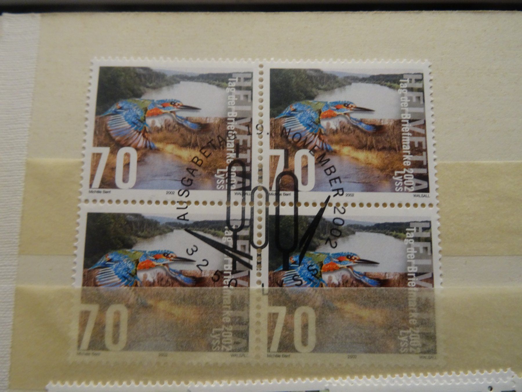 Tutti i francobolli: 2002 Tag der Briefmarke ET-STEMPEL VIERERBLOCK – Usato da Olten venduto da pechsisa1