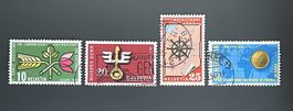 1954 Werbe- / Gedenkmarken ʘ 316, 317, 318, 319
