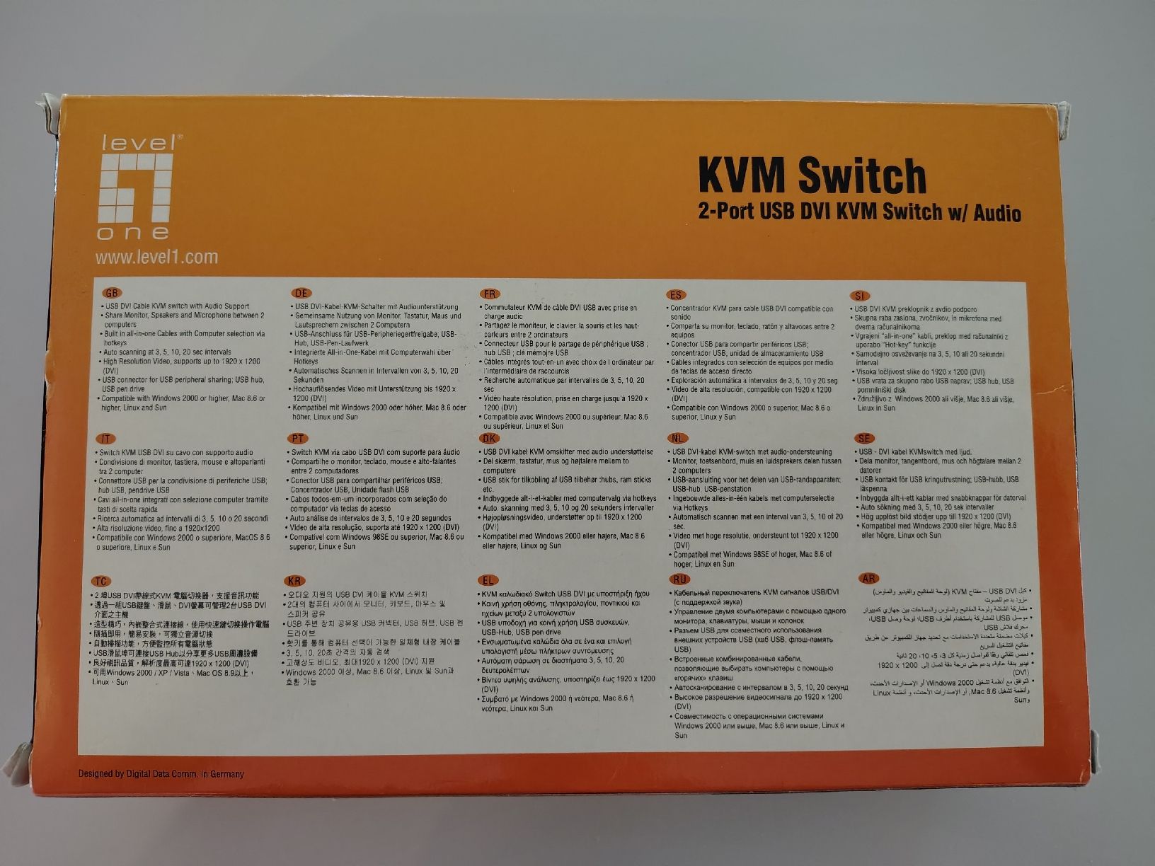 Hub & Switch: LevelOne KVM Switch KVM-0260 2-Port DVI USB mit Audio – Nuovo (secondo la descrizione) da Neuendorf venduto da Buggle 1