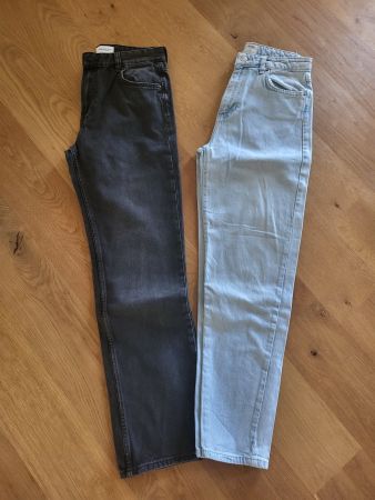 Jeans 2 Stk. Damen schwarz & hellblau Grösse 38