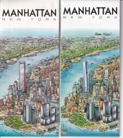 NEW YORK - 2 cartes touristiques: 1 9 9 0  &  2 0 1 1