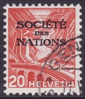 Dienstmarke SDN SBK-Nr. 51y (glattes Papier 1936) gestempelt