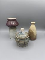 3x Studiokeramik Vase Set Mid Century 60er 70er Set
