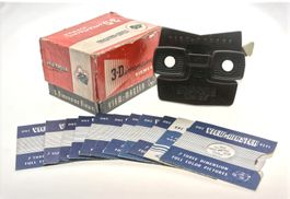 View Master aus Belgien um 1950 + 12 alte Fotodiscs '48-1959