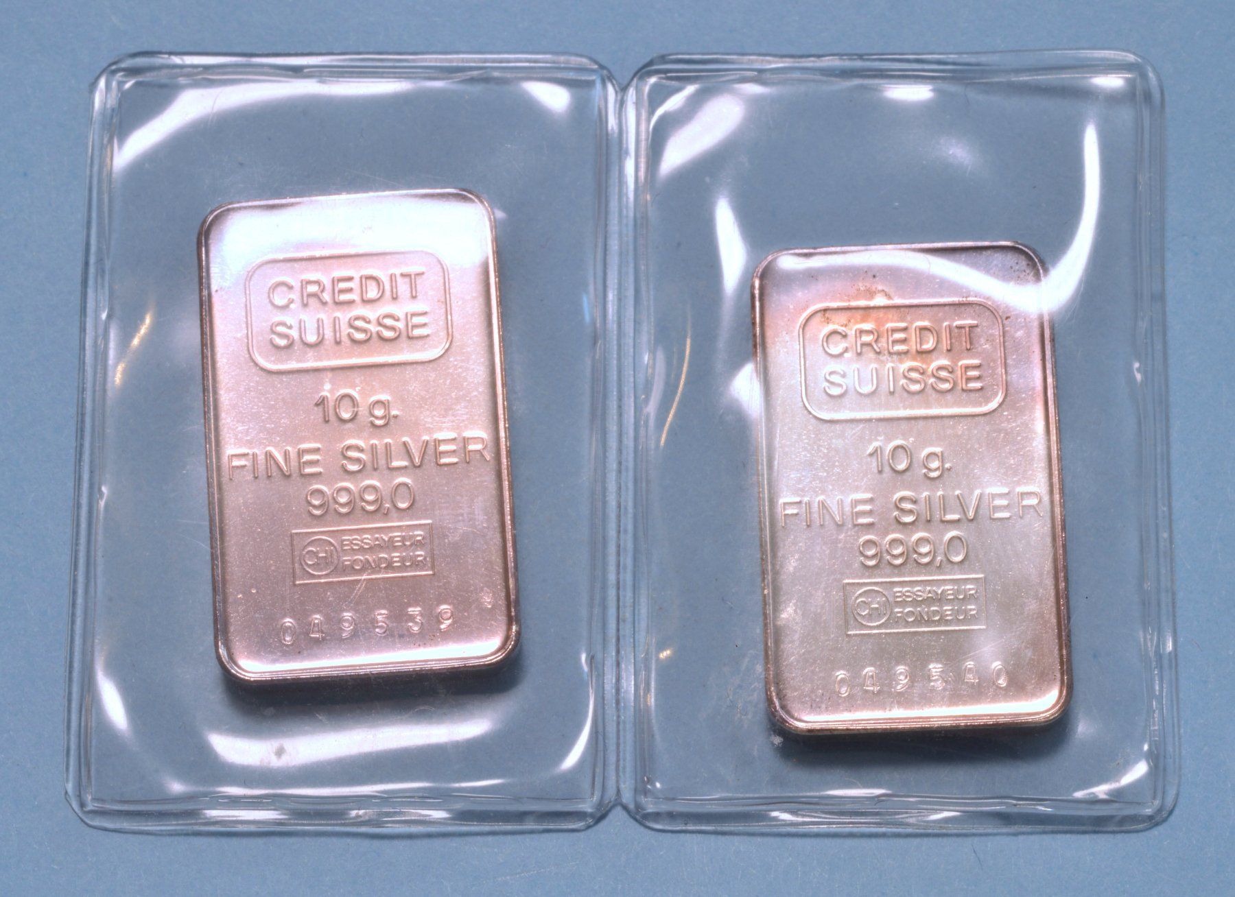 Metalli preziosi: Silberbarren 2 X 10g Credit Suisse – Usato da Oberglatt ZH venduto da dil_85sh
