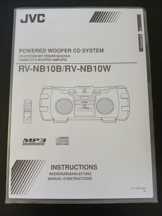JVC RV-NB10B Ghettoblaster Boomblaster mit Fernbedienung (Gebraucht) in ...