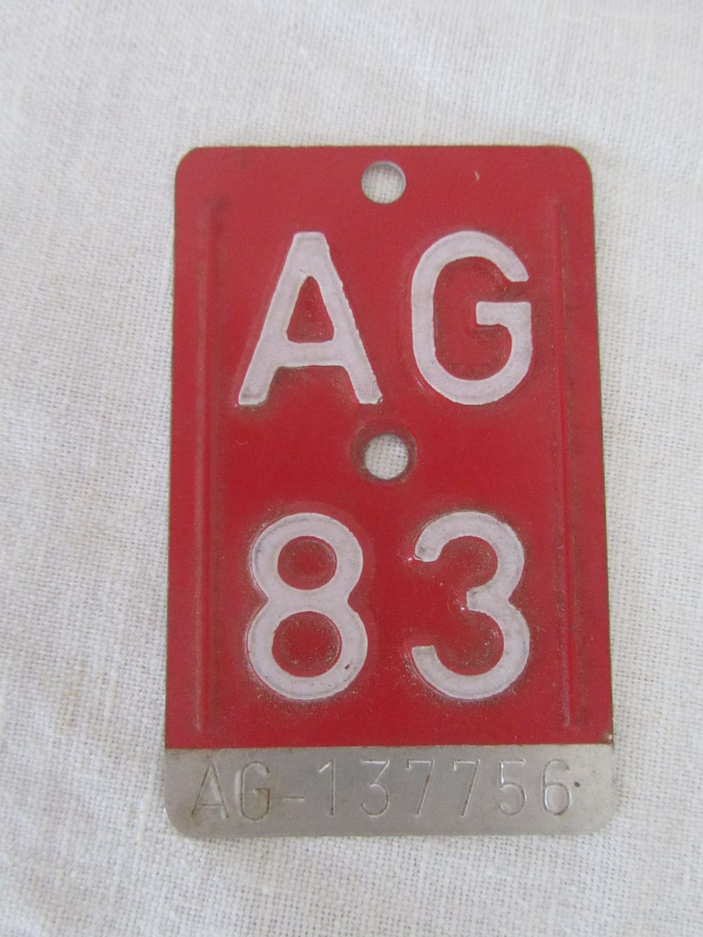 Insegne: AG 83 - Velo-Nummer – Usato da Seengen venduto da mikelele