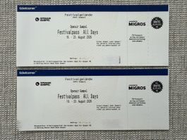 2× Festivalpass All Days (19.–23.08.)  – Openair Gampel 2026