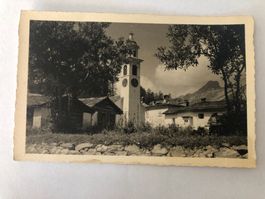 Alte Ansichtskarte Sils Maria im Engadin Dorfkirche