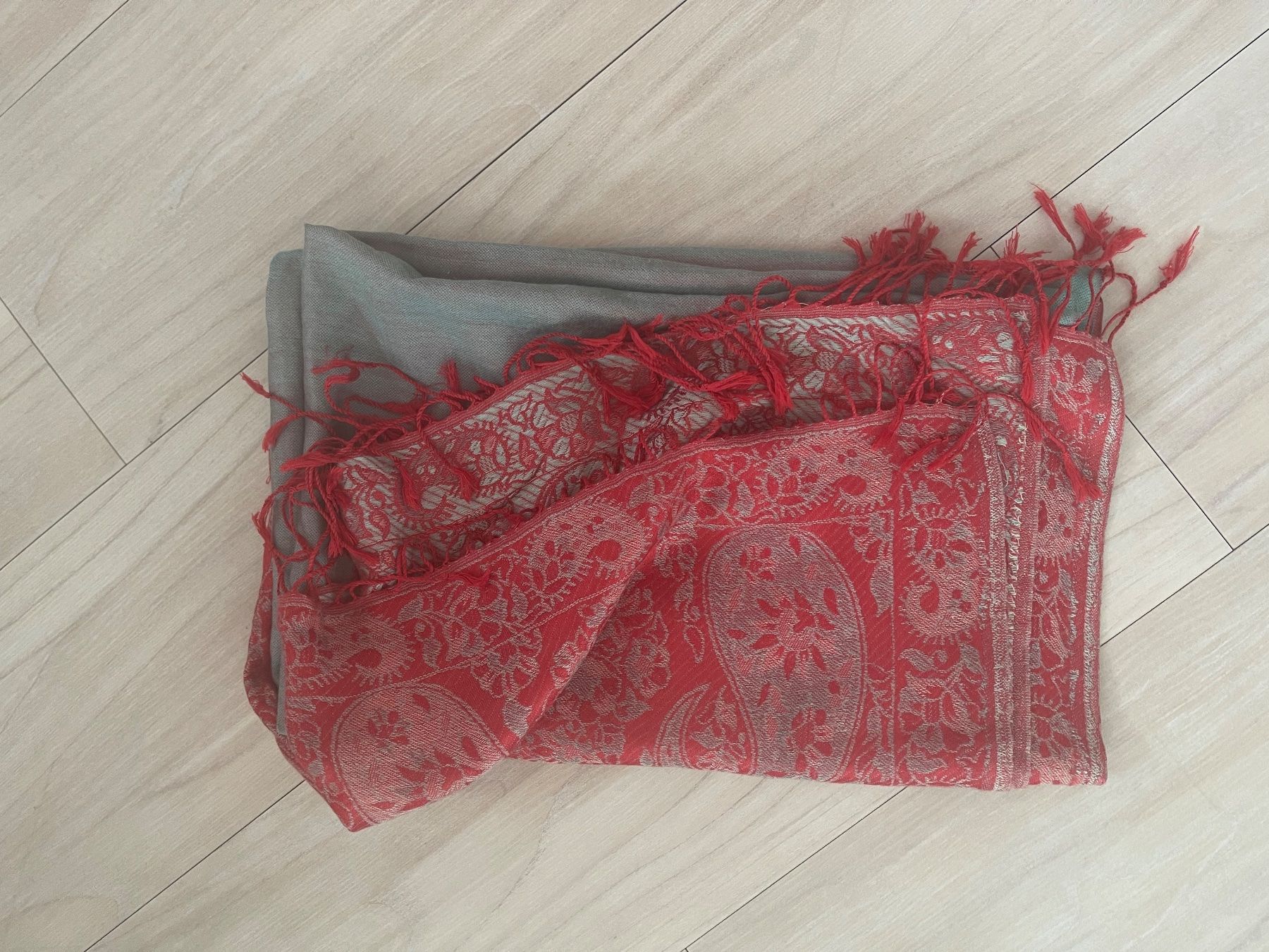 Foulard & Sciarpe: Paschmina Schal Kaschmir/Seide rot-blau doubleface – Usato da Zollikon venduto da dorean 9