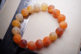 Feuer Achat 12mm Armband –Edelsteinstube Rausverkauf