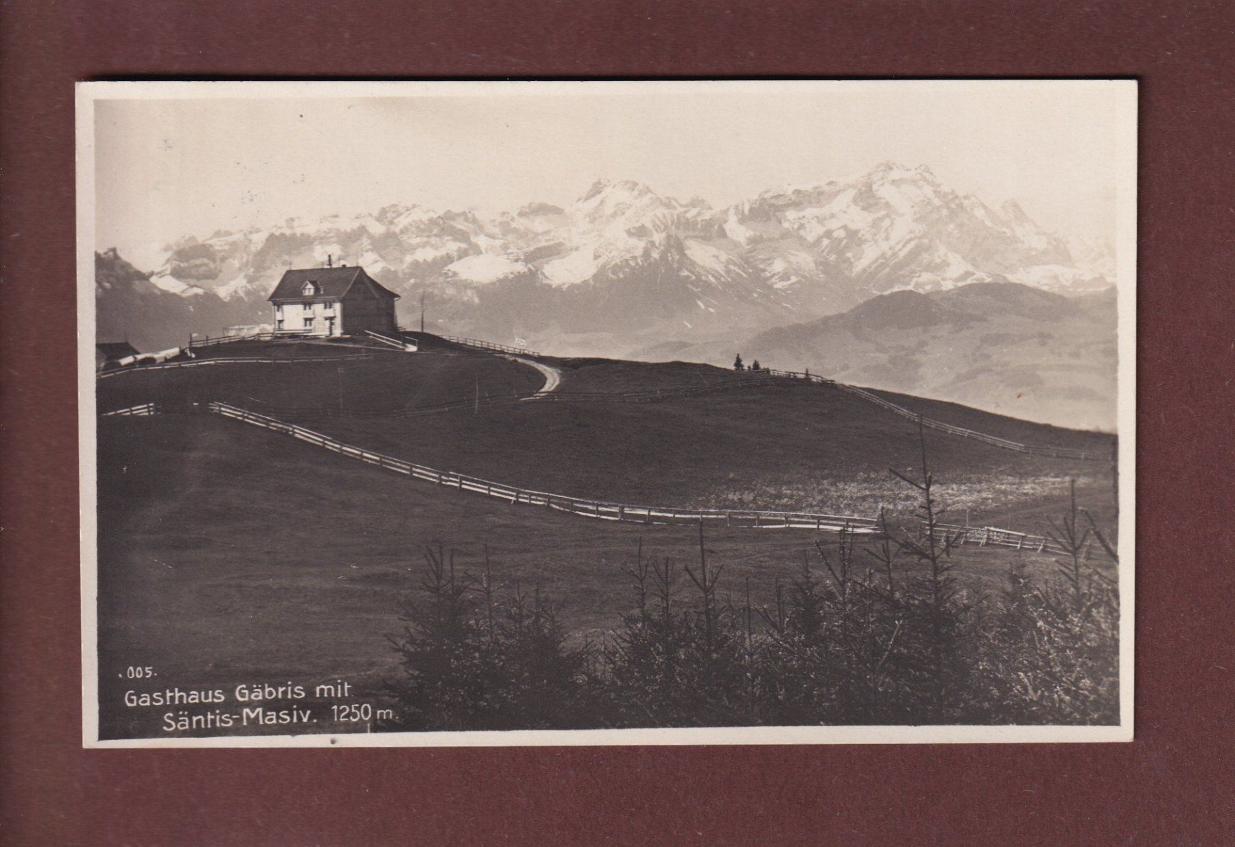 Cartoline postali: Gasthaus GÄBRIS - Säntis - 1929 – Usato da Pully venduto da nicecards