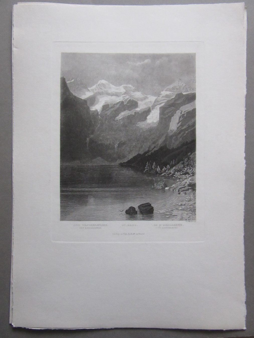 Stiche: DER OESCHINENSEE STAHLSTICH – Gebraucht aus Gersau von grafik-kunst 2
