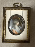 Antike Miniatur "Duchess of Devonshire" SIGNIERT 